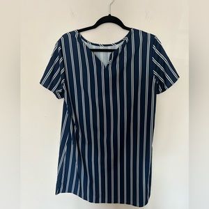 Navy Blue/White Smock dress